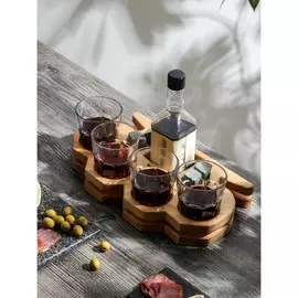 Поднос-подставка для подачи виски adelica