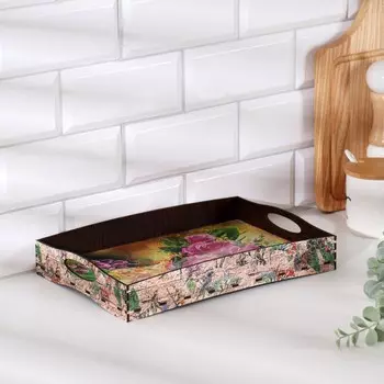 Поднос деревянный с ручками