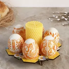 Подставка для 6 яиц со свечой