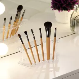 Подставка для кистей, 6 секций, 18 × 7 × 6 см, цвет прозрачный