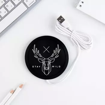 Подставка для кружки usb stay wild, подогреватель, 1010 см