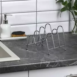 Подставка для крышек доляна, 3 секции, 211414 см, хром