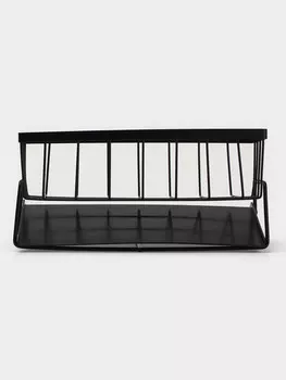 Подставка для мыла и губки со сливом stlz, черная