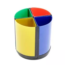 Подставка-органайзер для канцелярии дольки вращающийся мик