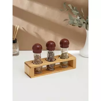 Подставка для специй на 3 емкости, 2475,5 см, береза