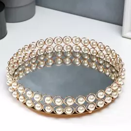 Подставка интерьерная под свечи с зеркалом