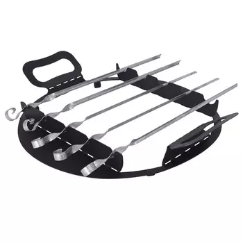 Подставка металлическая для шампуров на учаг для казана 12л