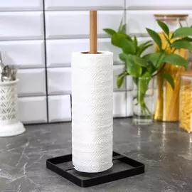 Держатель для бумажных полотенец настольный доляна, 301515 см, цвет черный