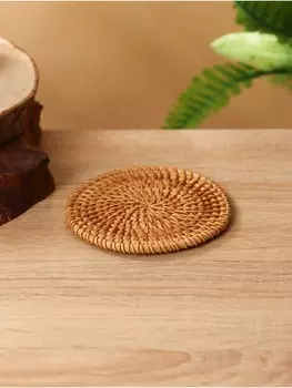 Подставка под горячее, 10 см, ротанг