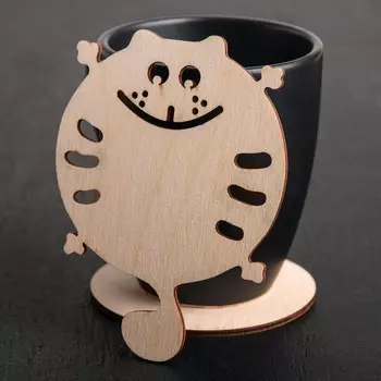 Подставка деревянная под кружку