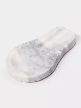 Подставка под ложку magistro marble, мрамор, белая