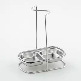 Подставка из нержавеющей стали под половник, 16×9,5×19,5 см, цвет серебряный