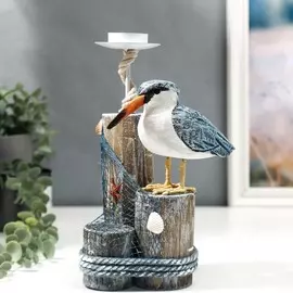 Подсвечник дерево, металл на 1 свечу