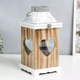 Подсвечник дерево, стекло