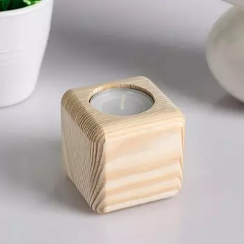 Подсвечник деревянный под 1 свечу