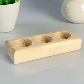 Деревянный подсвечник на 3 свечи