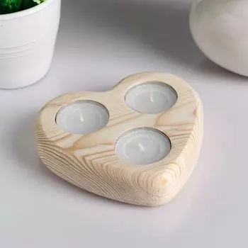 Подсвечник деревянный под 3 свечи