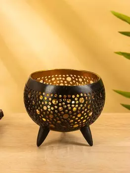 Подсвечник из кокоса, 151513 см, черный