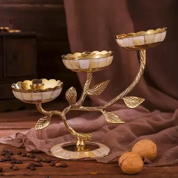 Подсвечник латунь на 3 свечи