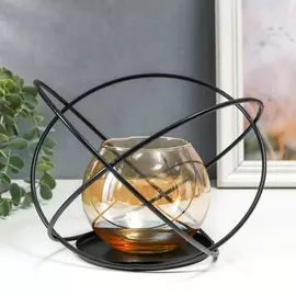 Подсвечник металл, стекло на 1 свечу