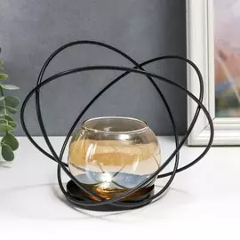 Подсвечник металл, стекло на 1 свечу