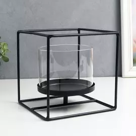 Подсвечник металл, стекло на 1 свечу