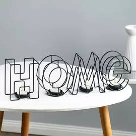 Подсвечник металлический на 4 свечи take it easy, home, 13.542 см, черный