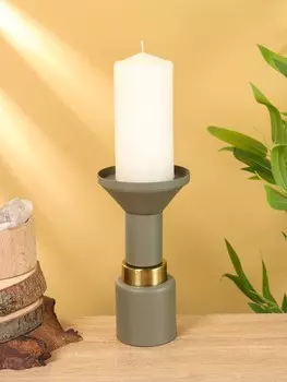 Подсвечник на 1 свечу текстурный