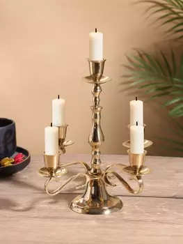 Подсвечник на 5 свечей, 202023 см, латунь