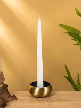 Подсвечник золотой c зеленым покрытием, 883.5 см