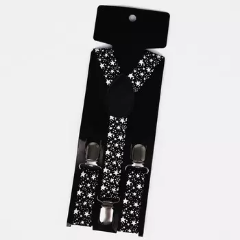 Подтяжки детские, ширина 2.5 см, цвет черный/белый