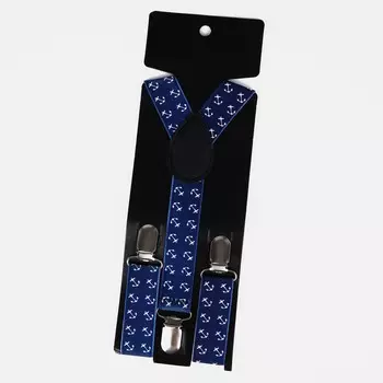 Подтяжки детские, ширина 2.5 см, цвет синий