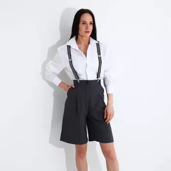 Подтяжки взрослые, ширина 2.5 см, цвет черный