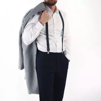 Подтяжки взрослые, ширина 2.5 см, цвет темно-серый