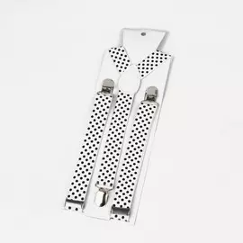 Подтяжки взрослые, ширина 2,5 см, цвет белый