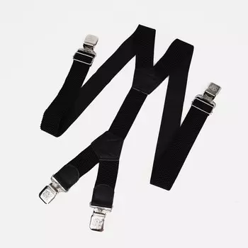 Подтяжки взрослые, ширина 4 см, цвет черный