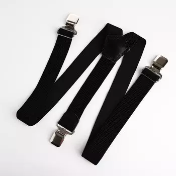 Подтяжки взрослые, ширина 4 см, цвет черный