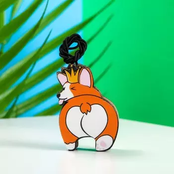 Подвеска автомобильная grand caratt корги, дерево, войлок