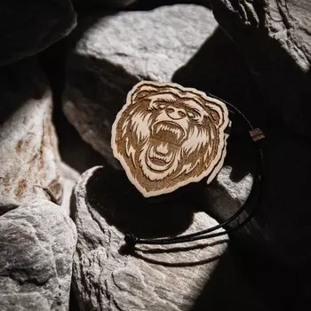 Подвеска автомобильная grand caratt медведь, дерево, войлок