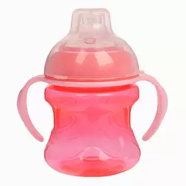 Поильник детский с силиконовым носиком, с ручками, 240 мл., цвет зеленый
