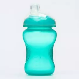 Поильник детский с мягким носиком, 300 мл., цвет зеленый