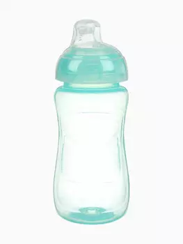 Поильник детский с мягким носиком, 300 мл., бирюзовый, +9 мес