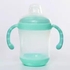 Поильник детский с силиконовым носиком, 210 мл., цвет бирюзовый