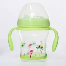 Поильник детский с силиконовым носиком, 260 мл., цвет зеленый