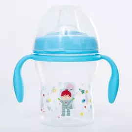 Поильник детский с силиконовым носиком, 260 мл., цвет голубой