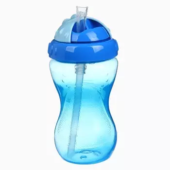 Поильник детский m&b с силиконовой трубочкой, от 9 мес., 340 мл., голубой