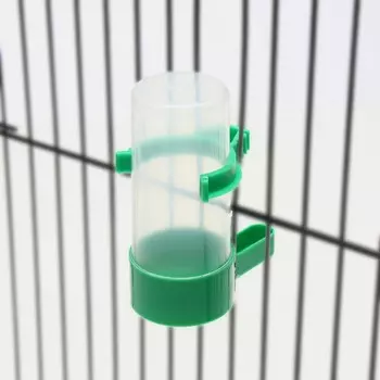 Поилка/кормушка для птиц 39 см, 60 мл, зеленая