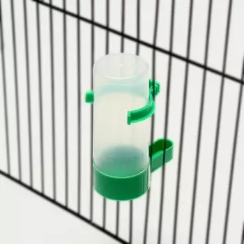 Поилка/кормушка для птиц 412 см, 140 мл, зеленая