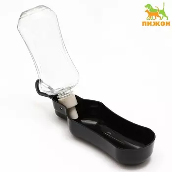 Поилка прогулочная фигурная, 500 мл, с мягким носиком, черная