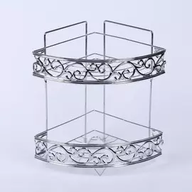 Полка 2-х ярусная угловая 22,5×22,5×32 см